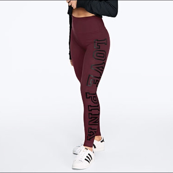 NWT Victoria’s Secret Pink high waisted leggings - Picture 2 of 5